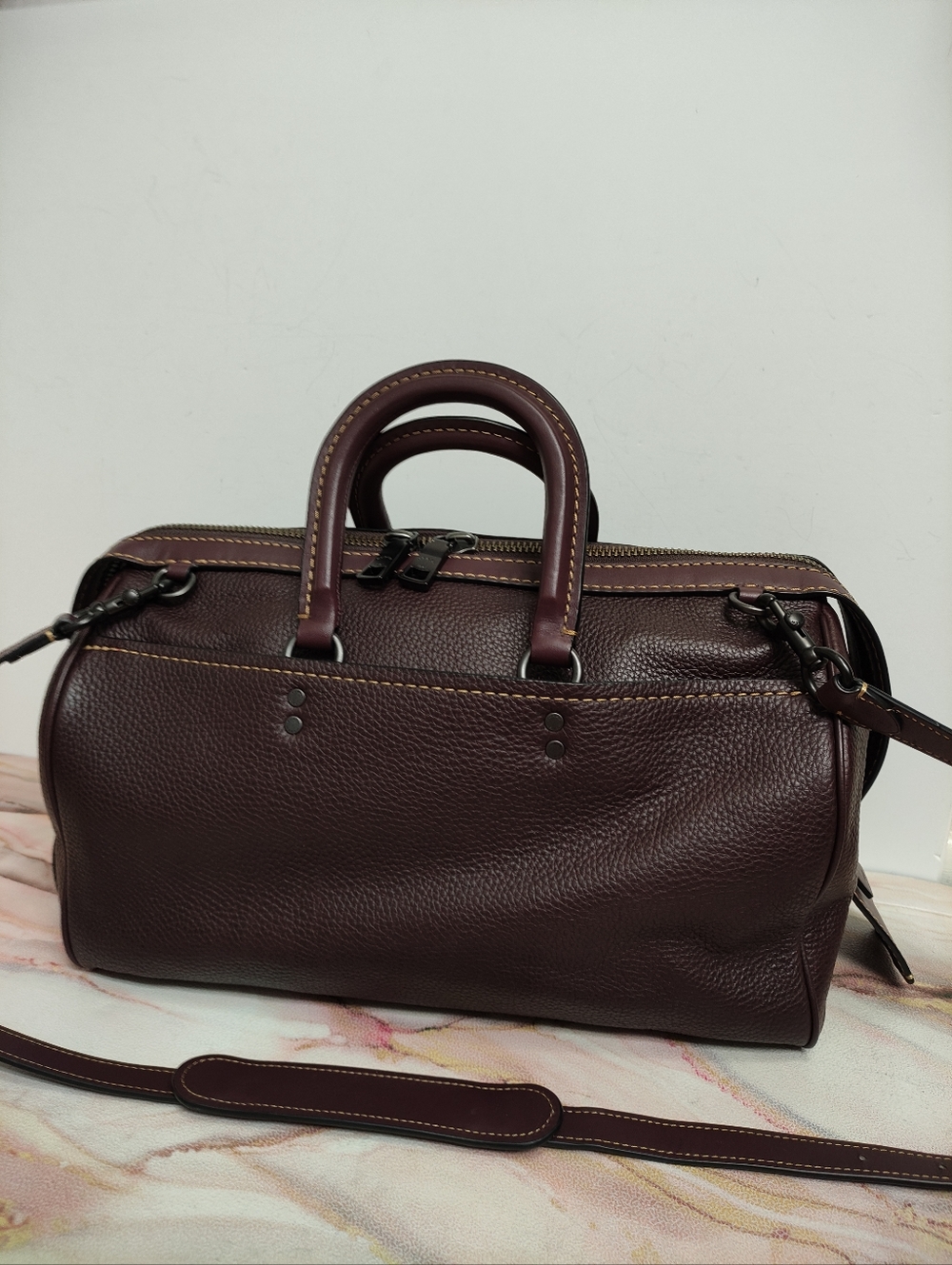 Coach F58119 Rogue Satchel 36 in Oxblood EUC - Picture 5 of 16